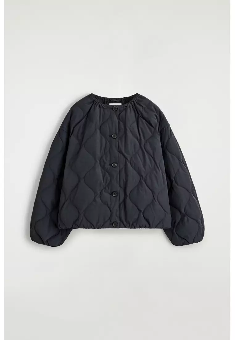 GATHERED QUILTED DOWN JACKET