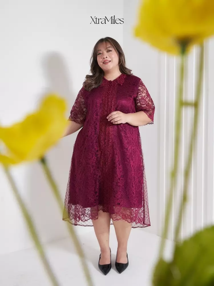 xtramiles Ladies dress leonore dress dark cherry