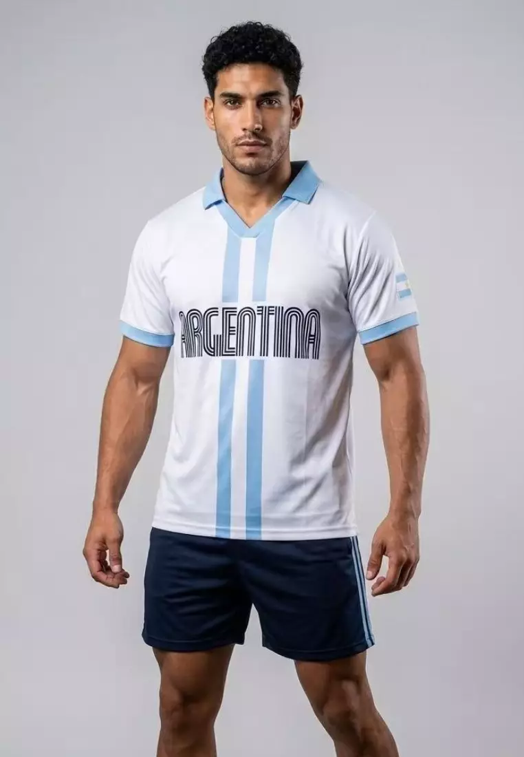 阿根廷 Polo 衫 - PLAY BONITO 重新定義世界 - ！美國男士尺寸！ ：S、M、L、XL