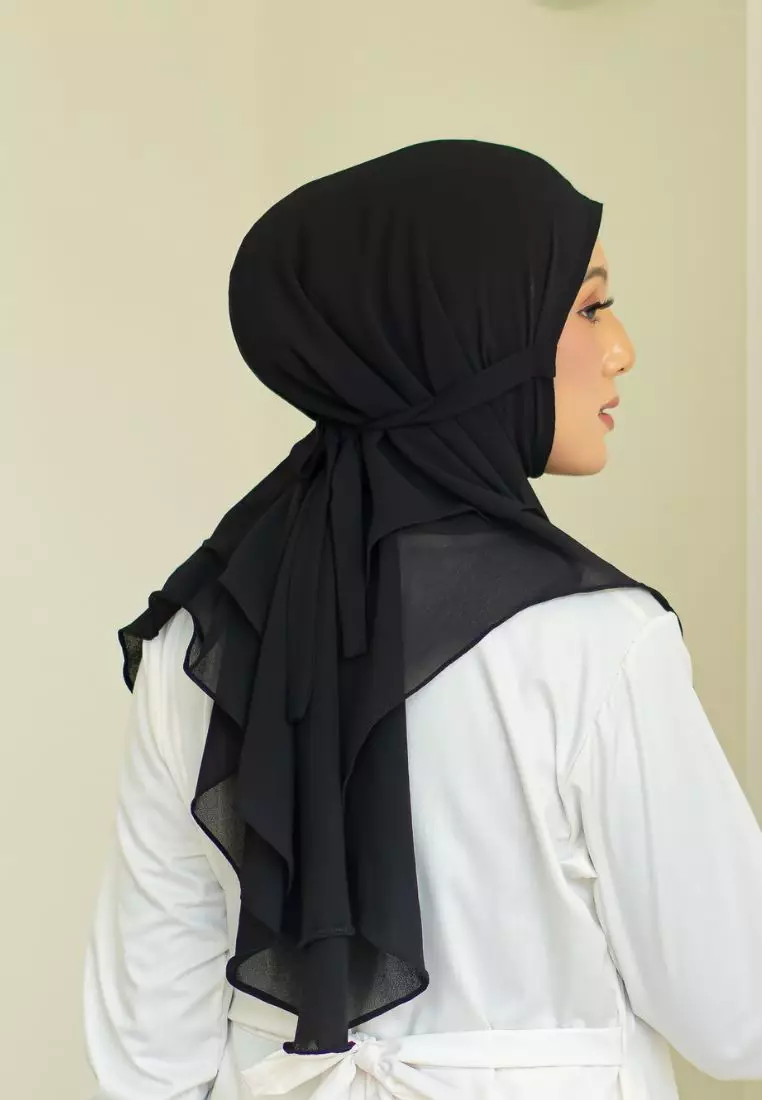 Bergo Khimar Azzura Black