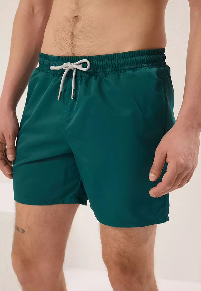 Emerald Green Regular Standard Swimsuit Swim Shorts TMNSS20DS0023