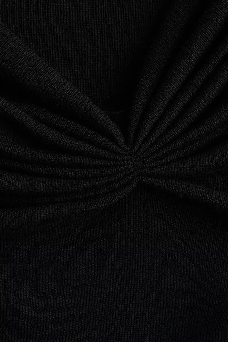 Draped viscose-blend top