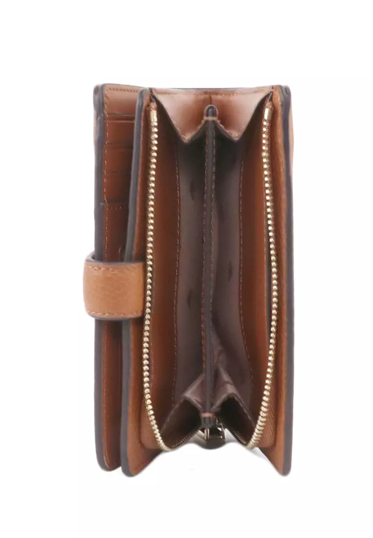 Leila Medium Compartment Bifold Wallet - Brown