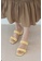 TAV [Korean Designer Brand][Order-made] Ruched double strap heeled mules - Yellow 6E12ESHAC3CADBGS_5