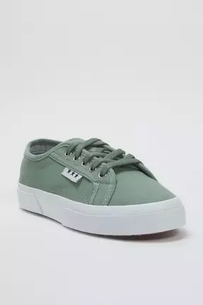 Mint Lace-Up Flat Sole Women's Sneakers Takss25Sn00039