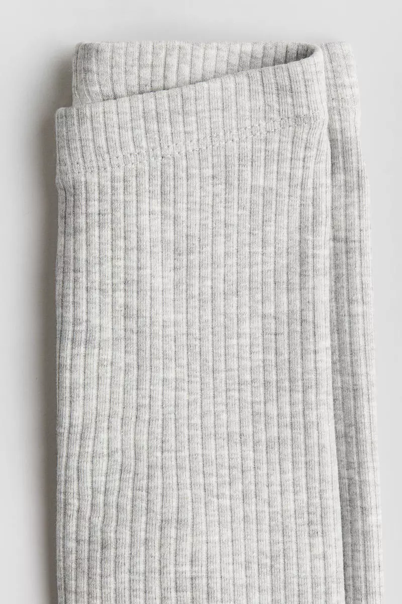 Ribbed cotton leggings