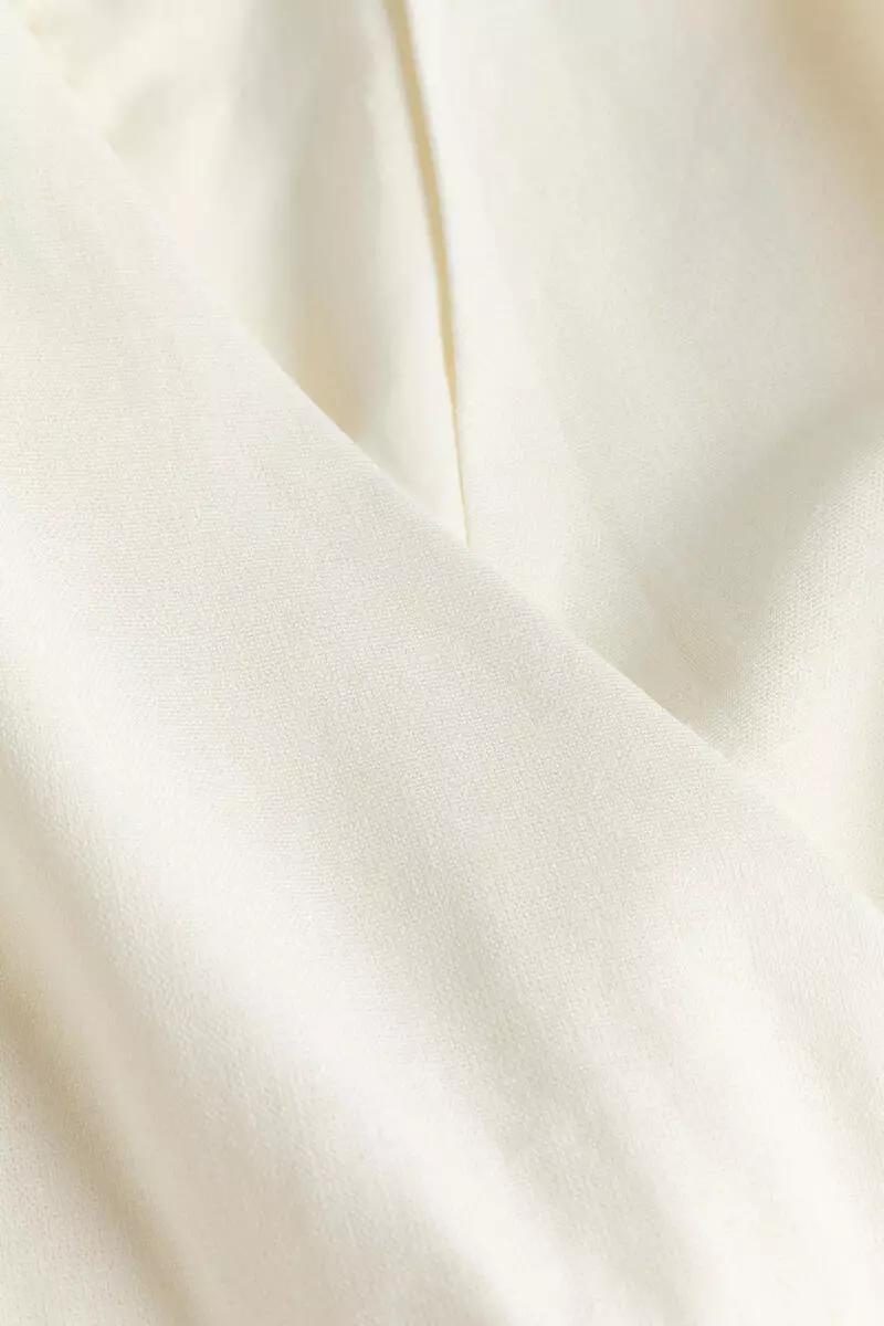 Linen-blend wrap dress