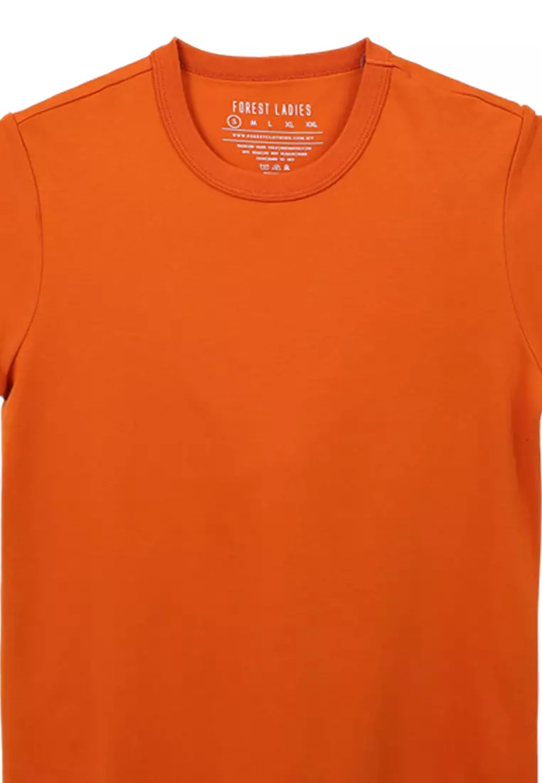 Forest Ladies Premium Cotton Round Neck Tee - 822435-69RustOrange