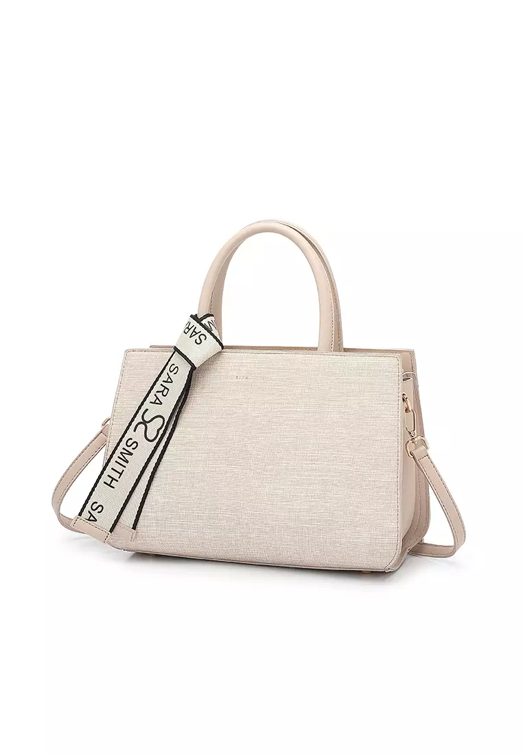 Women's Top Handle Bag / Sling Bag / Crossbody Bag - Apricot