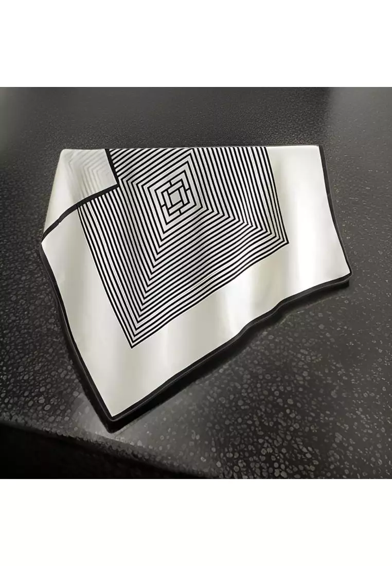 Luxury Silk Ladies' Large Scarf, Sun-Proof Crepe Satin, Premium Souvenir.