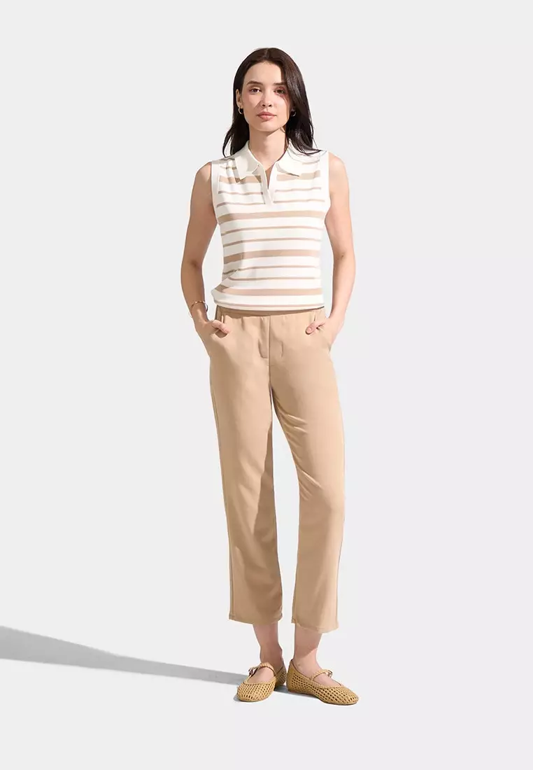 Pull Up Tapered Trousers