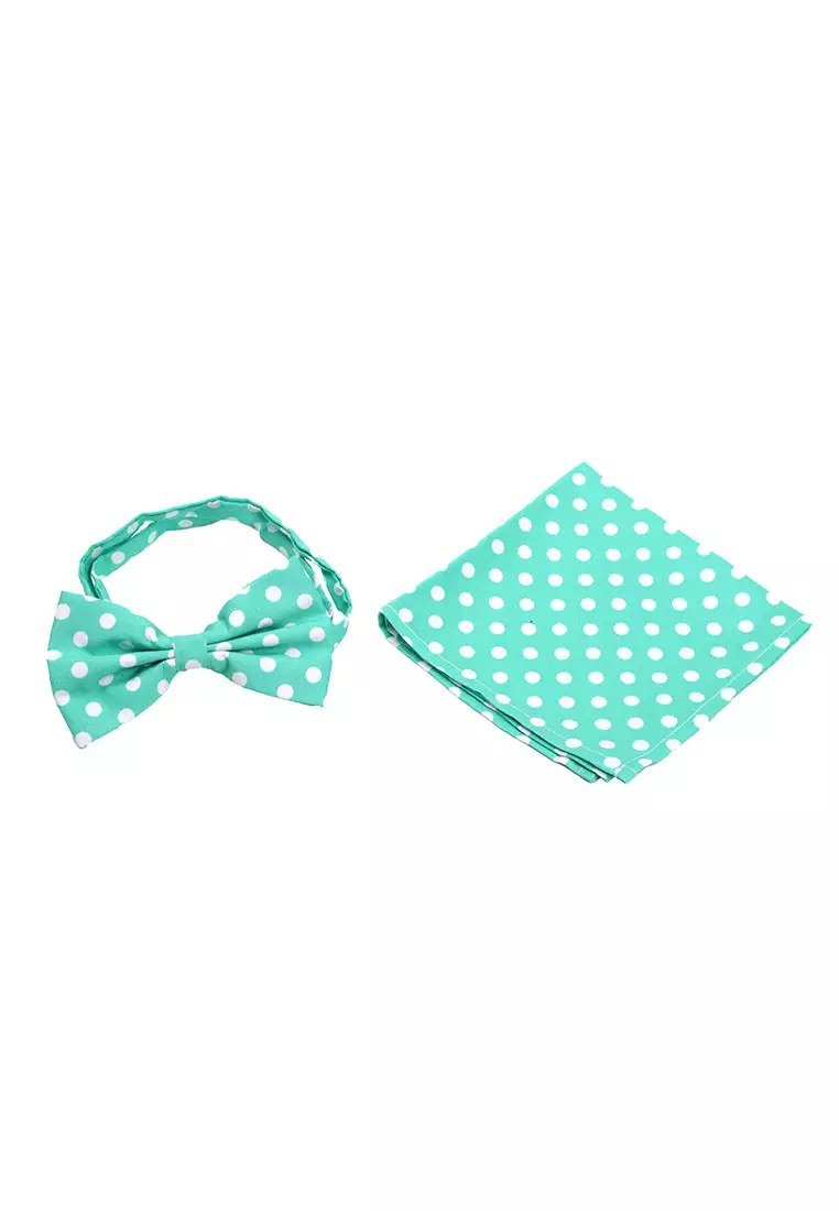 Houseofcuff Dasi Kupu Bowtie Pocket Square Saputangan Tosca Polka A18