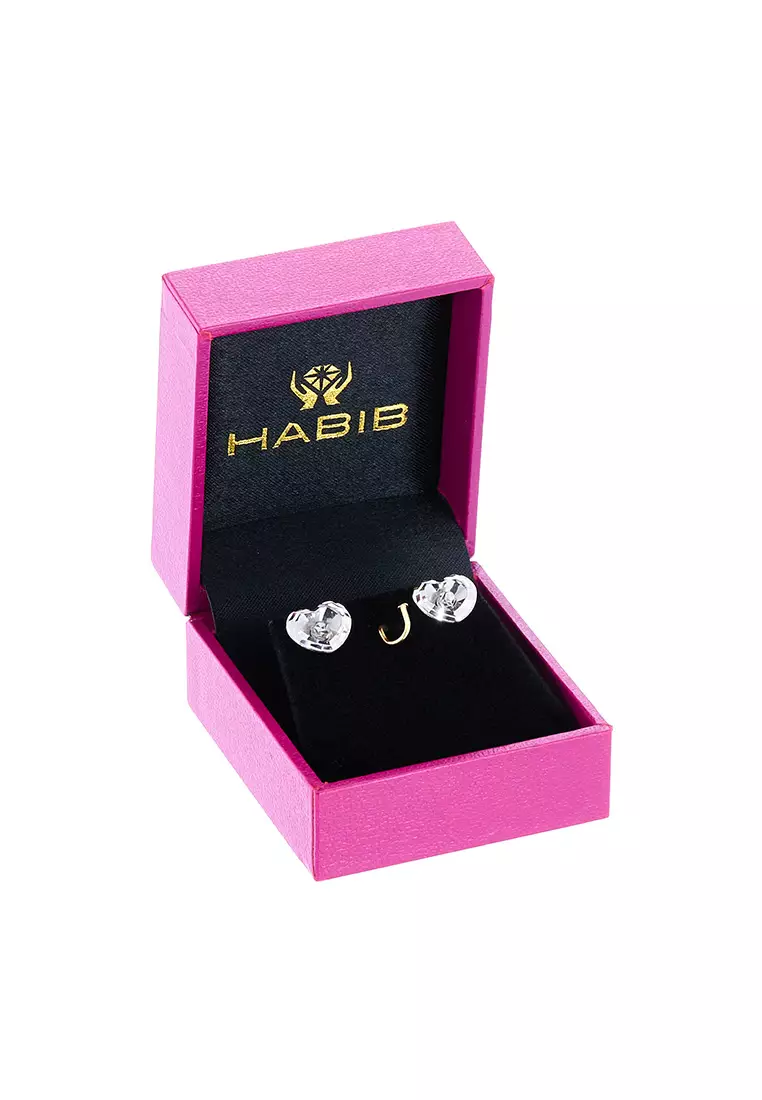HABIB 750/18K White Gold Earrings GEB1231