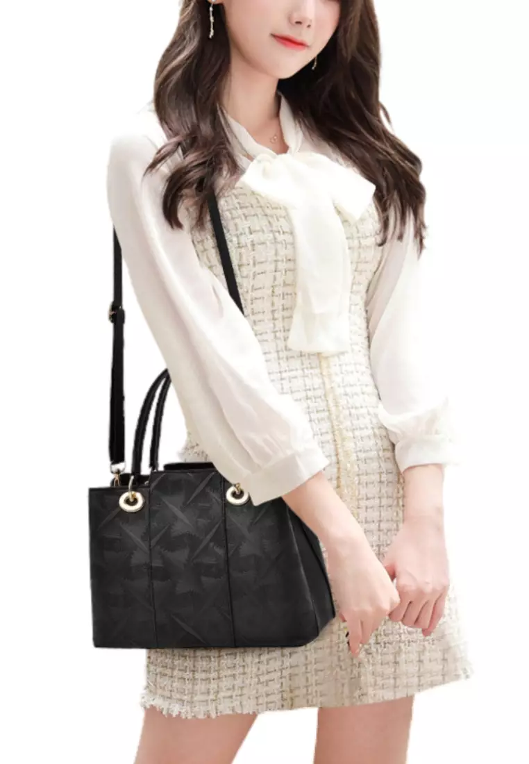 Women's Embossed 2-Ways Crossbody Bags Tote Bags