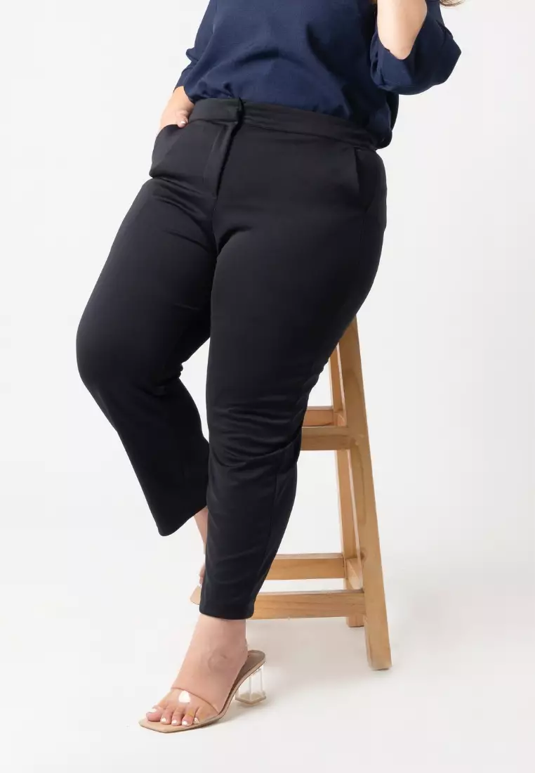 Plus Size Pants Regular Fit Anais Black