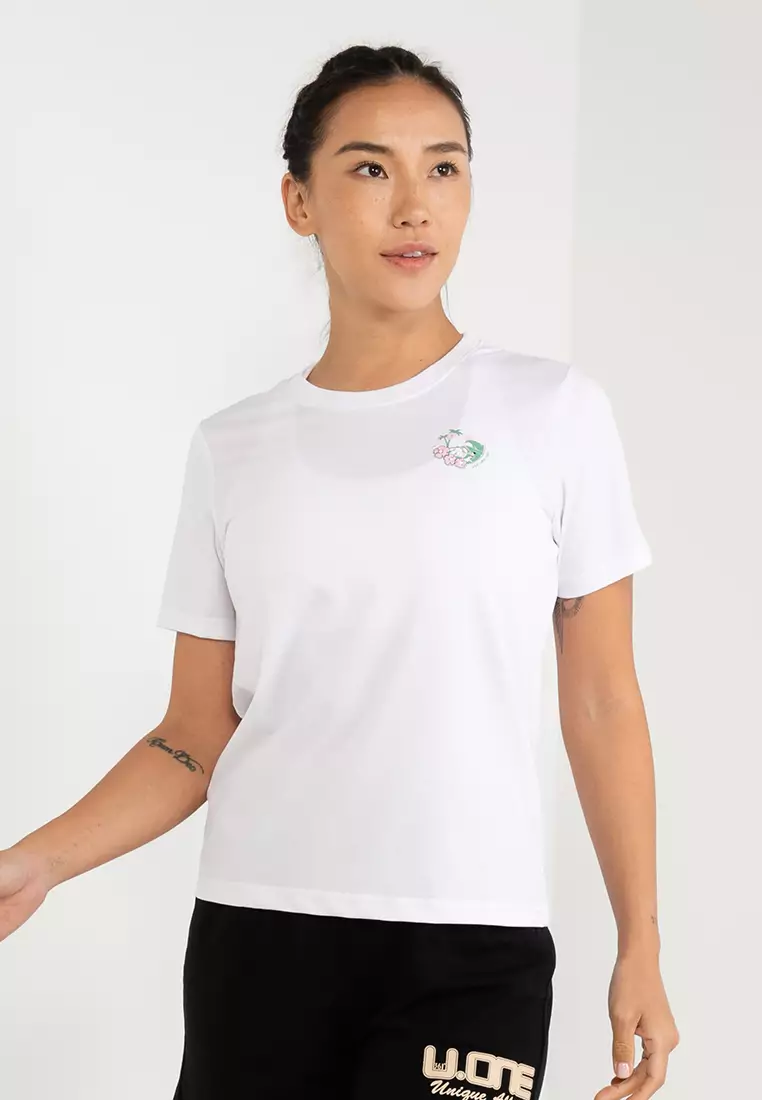White short sleeve t shirt 2025 women's