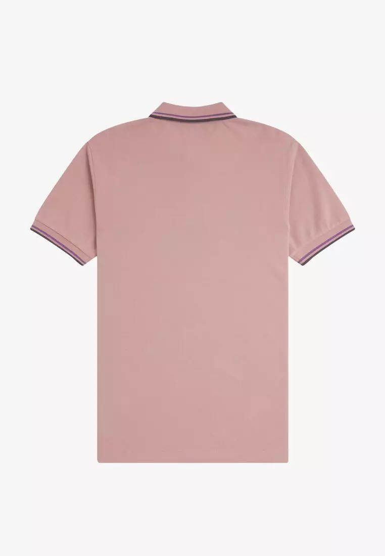 FRED PERRY☆The Fred Perry Shirt - M3600 BLACK / PINK M3600 - Black / Putty Pink / Whisky Brown | The Fred Perry
