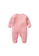 AKARANA BABY pink Quality Newborn Baby Long Sleeve Bodysuit / Baby Sleepwear One-Piece Double Sided Dupion Cotton - Pink F5DF4KA0443245GS_2