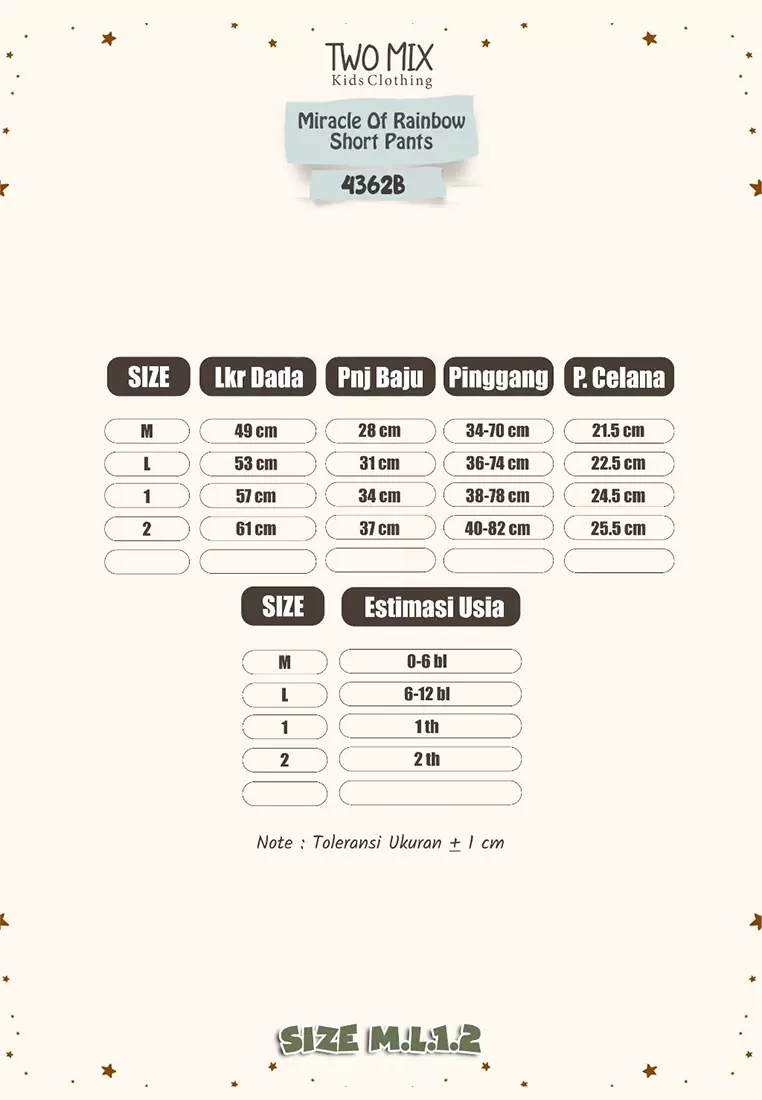 Two Mix - Set Baju Bayi Kaos - Setelan Baby Celana Pendek 0 - 2 Tahun 4362A 4362B Sky Blue Pendek