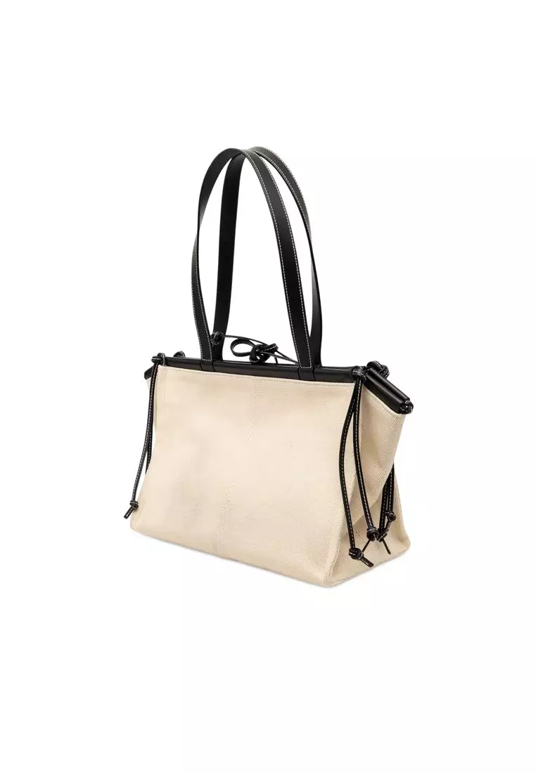 二手 Loewe 小號帆布靠墊手提包