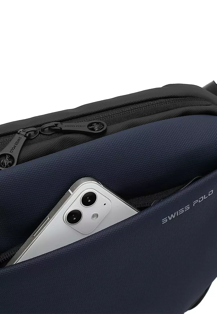 Men's Chest Bag / Sling Bag / Crossbody Bag (Tas Dada / Tas Selempang Pria) - Biru