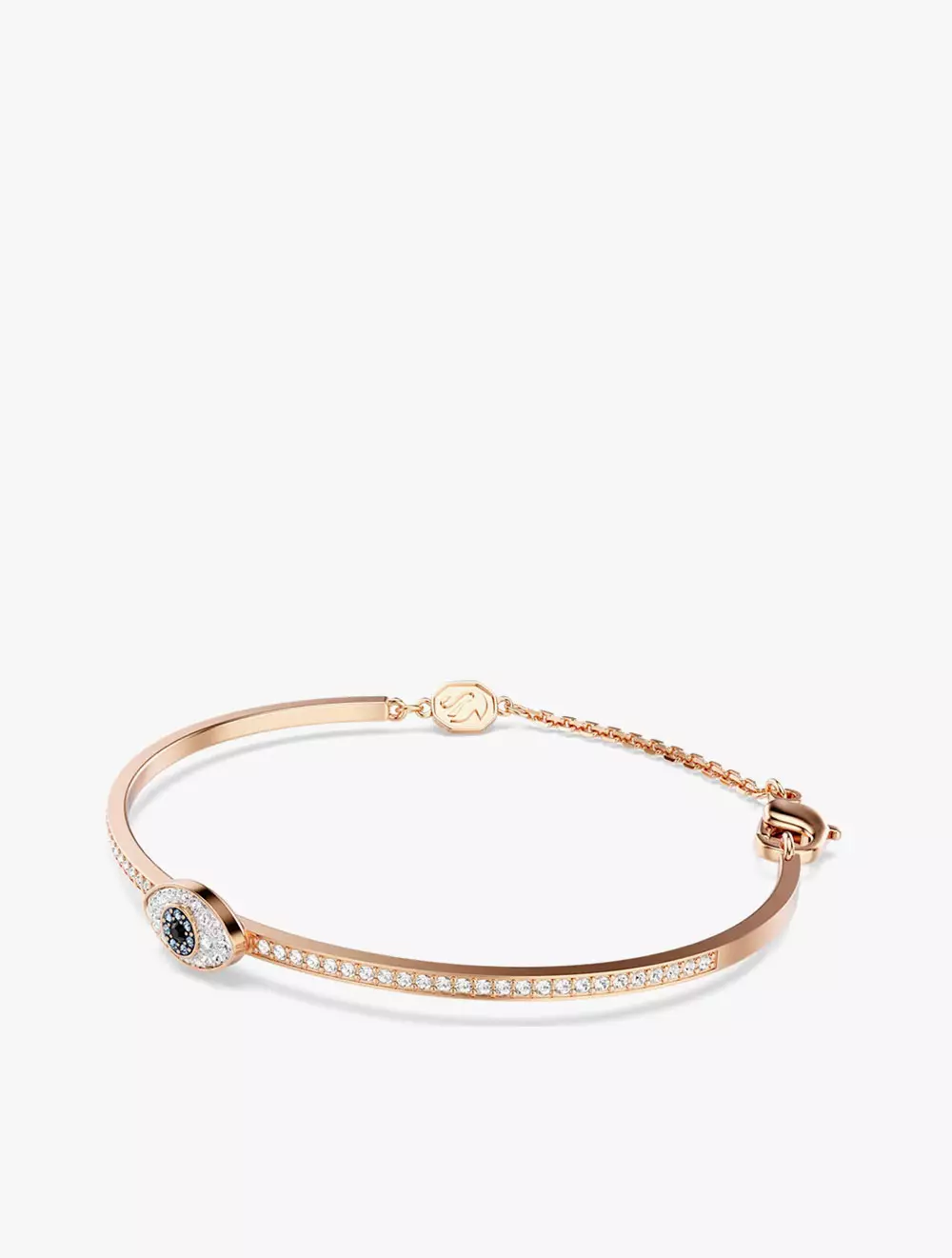 Symbolica bangle, Eye, Multicolored, Rose gold-tone plated - L