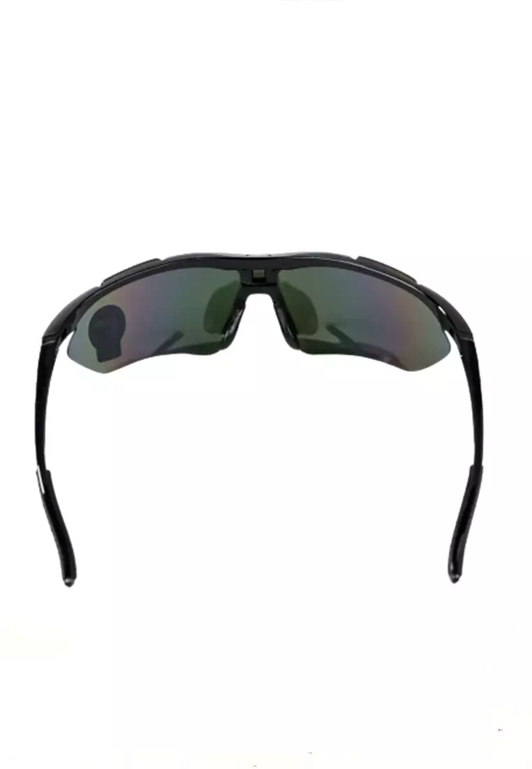 Adna Kacamata Sepeda dengan 5 Lensa Unisex With Myopia Frame Material PC ORIGINAL - Black