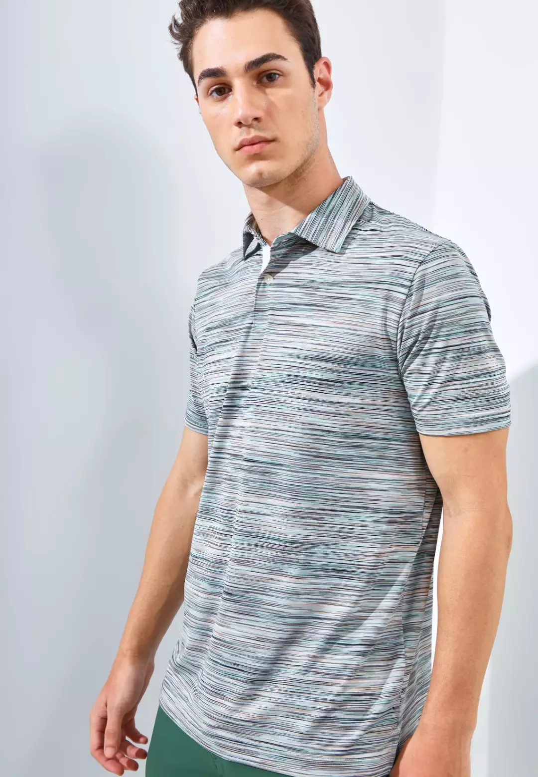 Jack Nicklaus Caesars Premium Space Dye Polo Green Shore