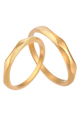 TOMEI TOMEI Perfect Match Couple Rings, Yellow Gold 916 (XD-YG0687R-F-1C) FA9CCAC0EFA486GS_1