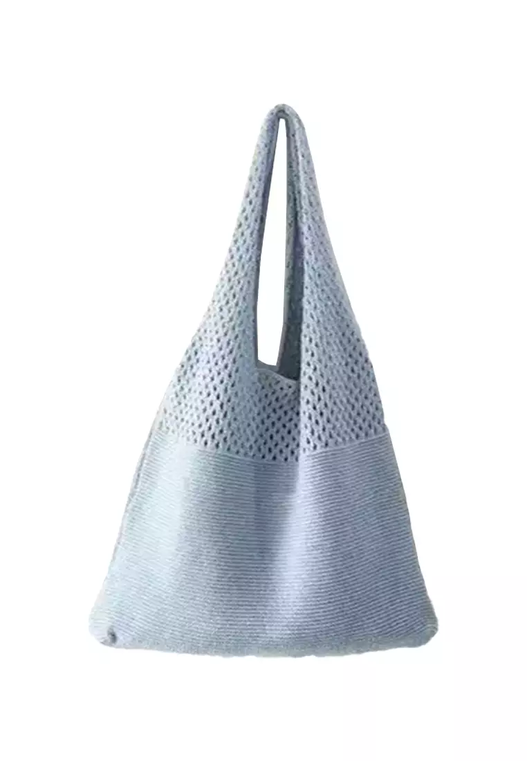 2024 New Vintage Hollow Woven Tote Bag Large Capacity Shopping Bag CA080701