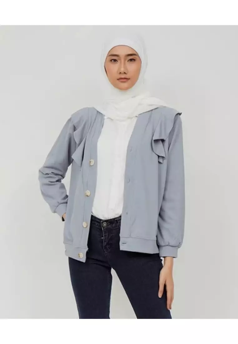 Mayonette Lolla Outer Waffle Knit Rajut - Cardigan Kancing Wanita Terbaru Korean Style
