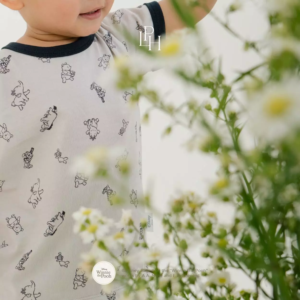 Little Palmerhaus - Disney Pooh Sweet Things Short Pajamas (Piyama Anak Lengan Pendek) Honey Pooh