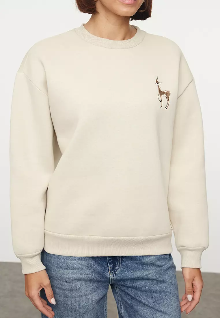 Embroidered Animal Sweatshirt
