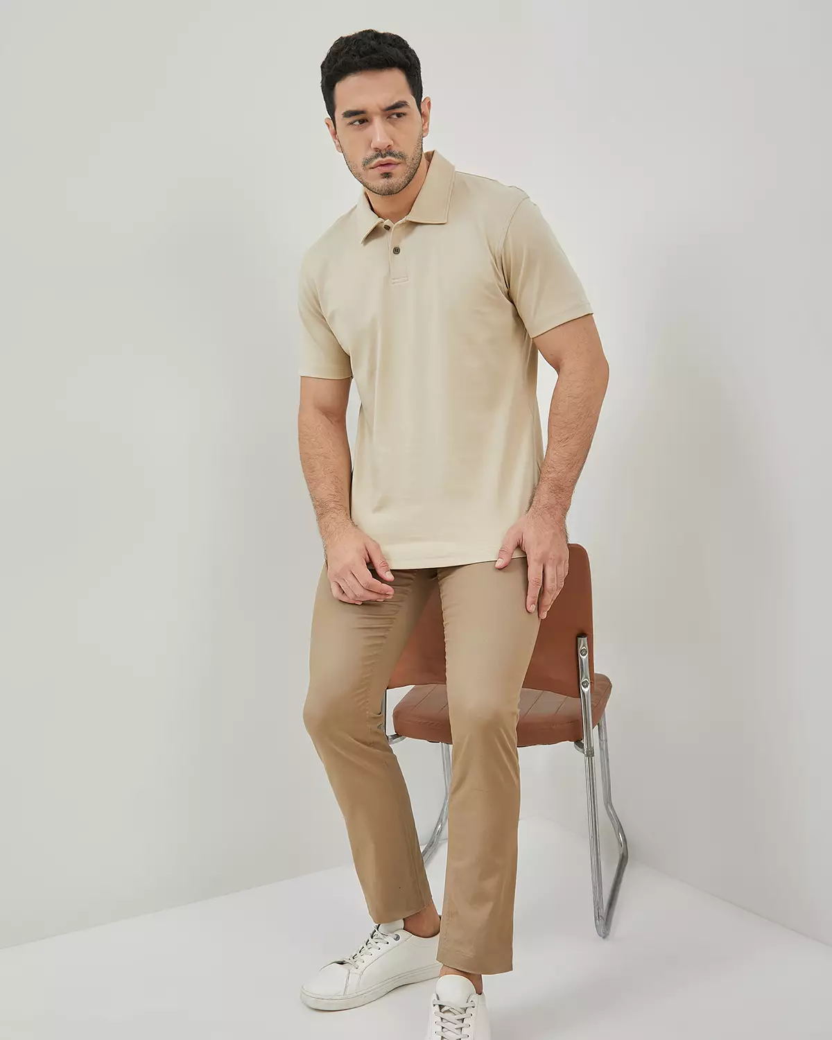 MEN'S CREAM POLO SHIRT
