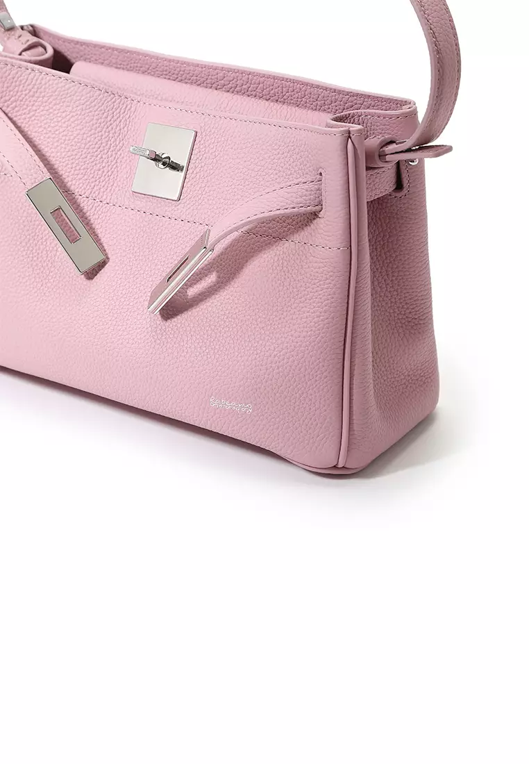 SAOIRSE Soft Structural 扣子皮帶迷你袋 II - 糖果粉色