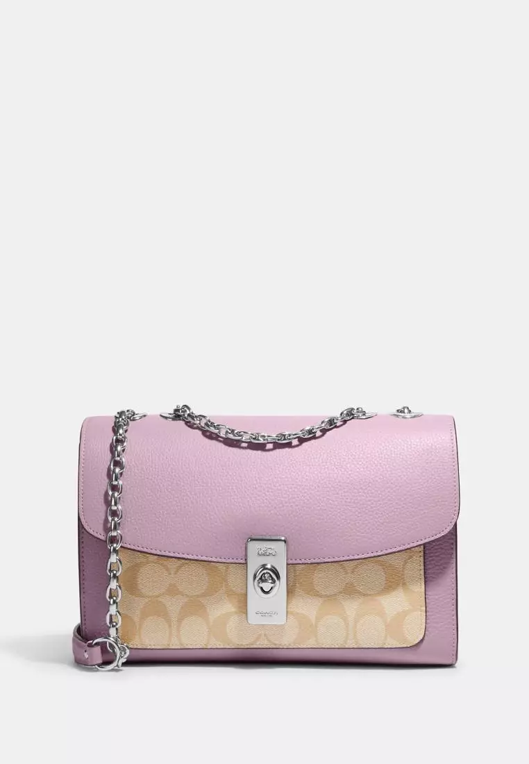 Purple and tan best sale coach purse