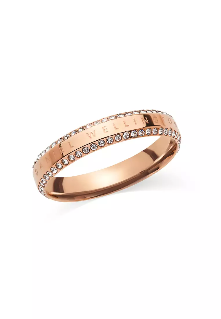 Classic Aura Ring Duo Rose Gold Unisex Ring for women and men stainless steel crystal Ring DW Official Authentic Original