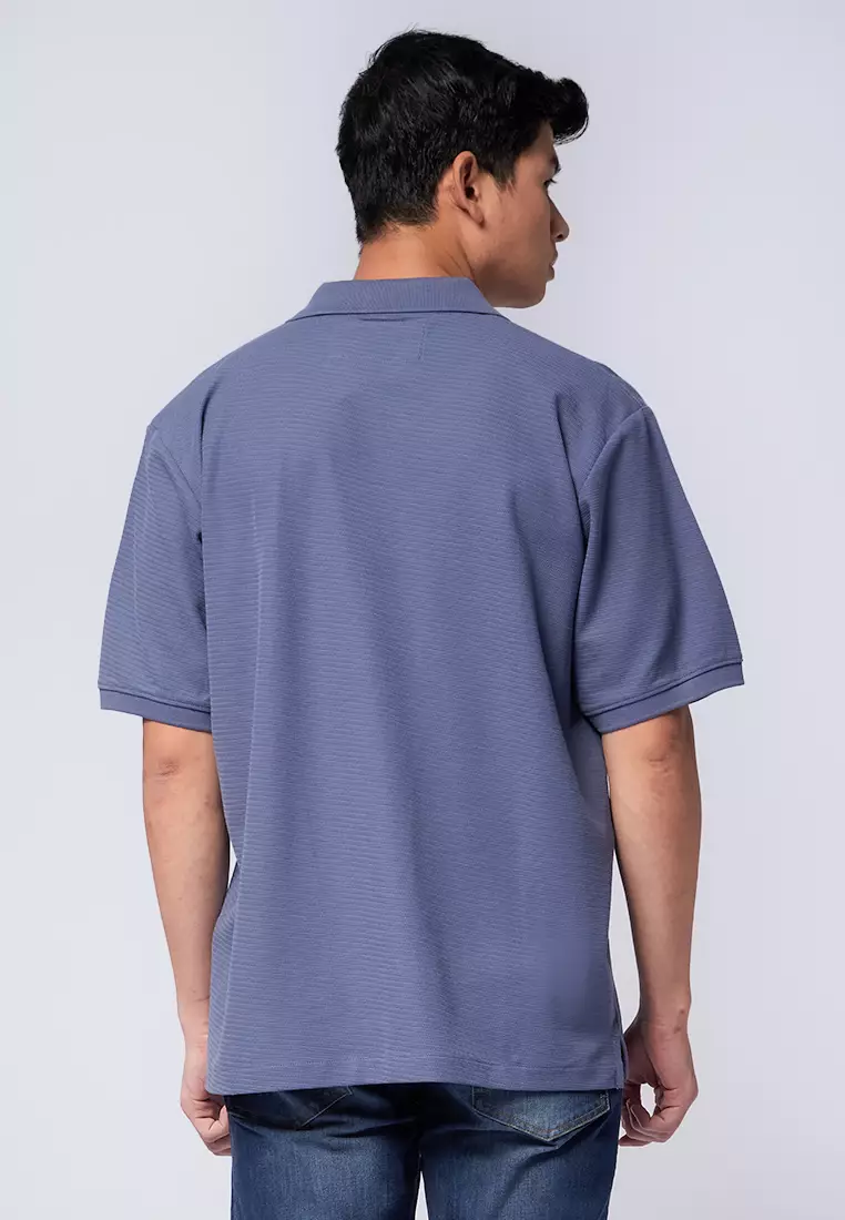Short Sleeve Textured Polo Shirt