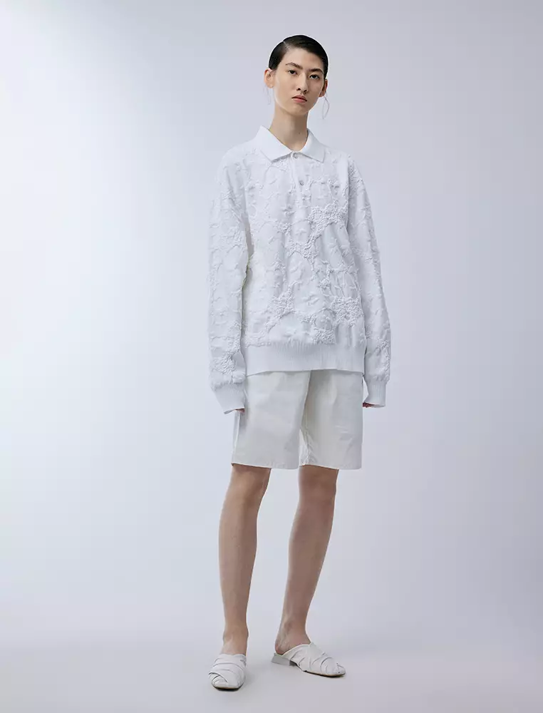 Poplin Straight-Leg Refined Minimalist Commuter Mid-Length Pants