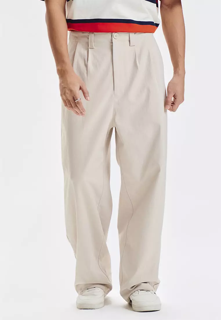 Dress Code Baggy Fit Pleated Pants