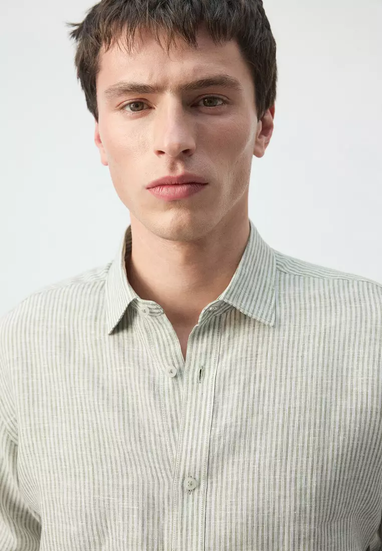 Regular-Fit 100% Linen Shirt