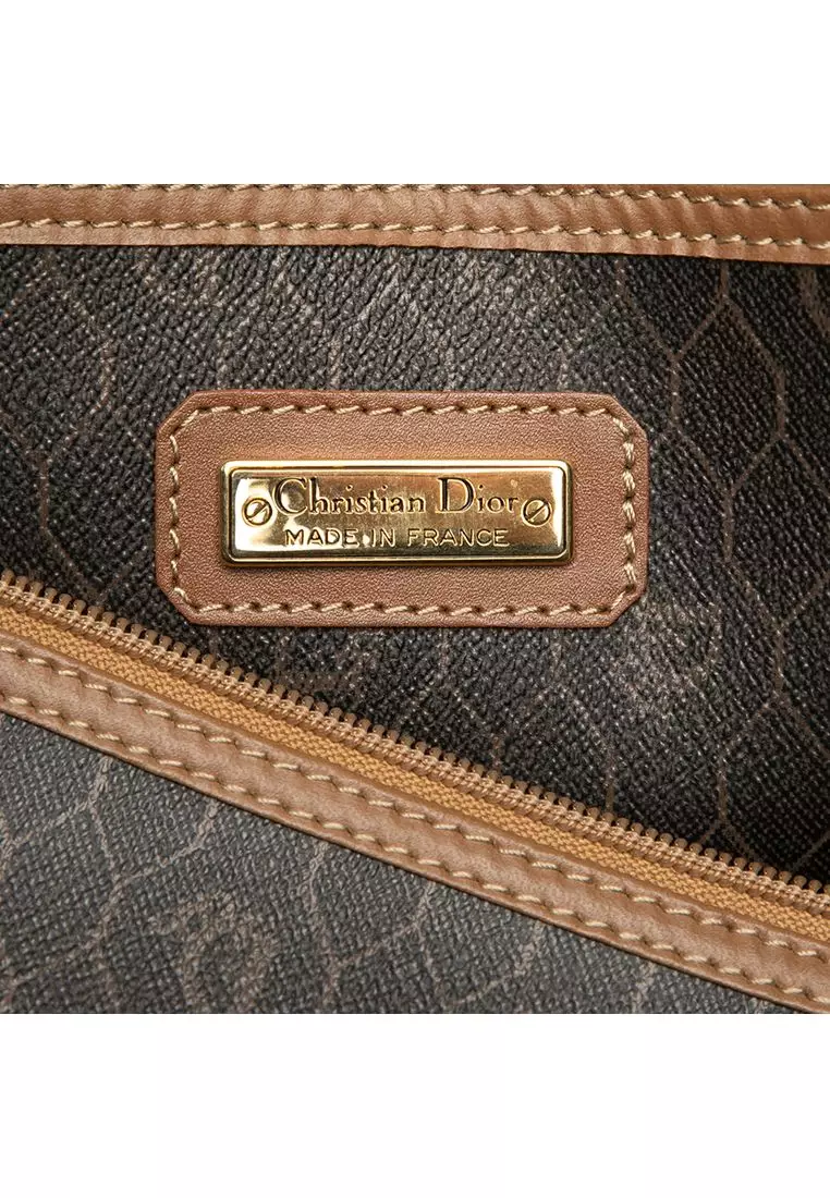 Pre-Loved Dior Honeycomb Coated Canvas Travel Bag