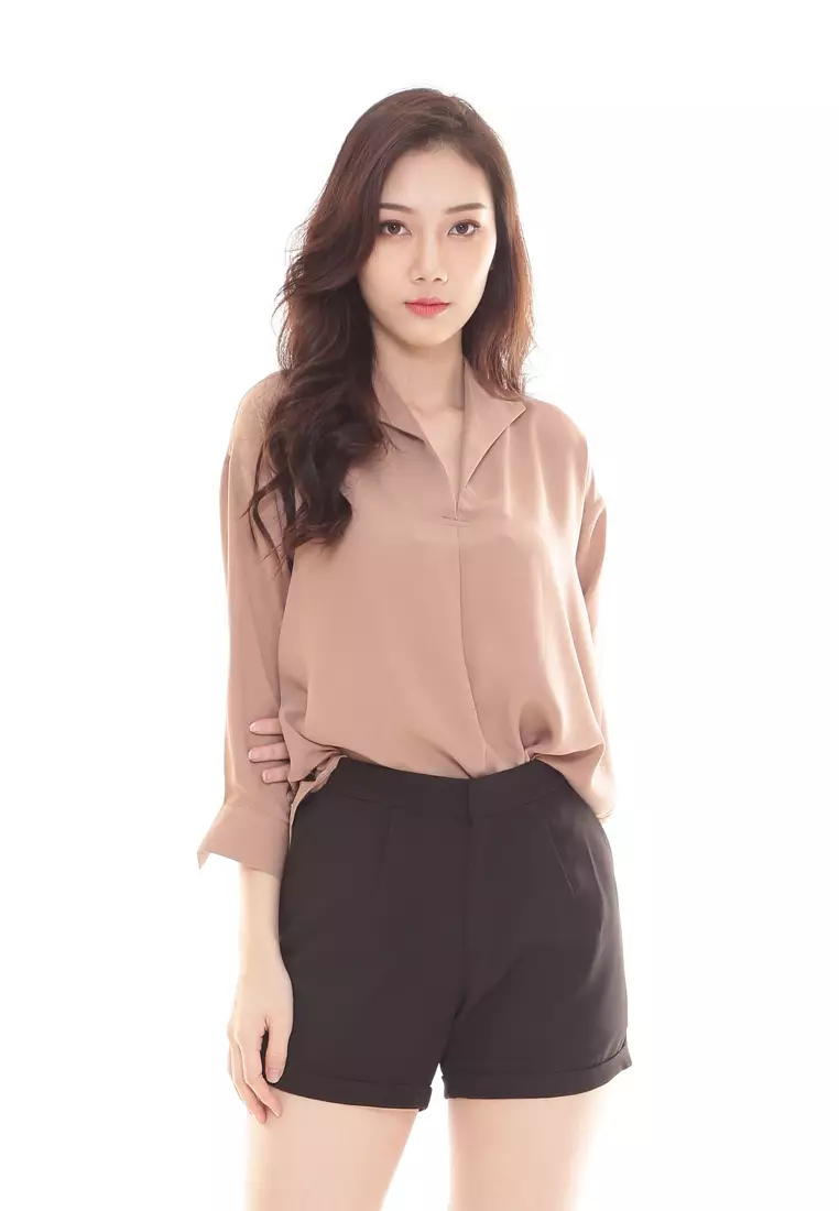 Chloe Loose Top in Brown