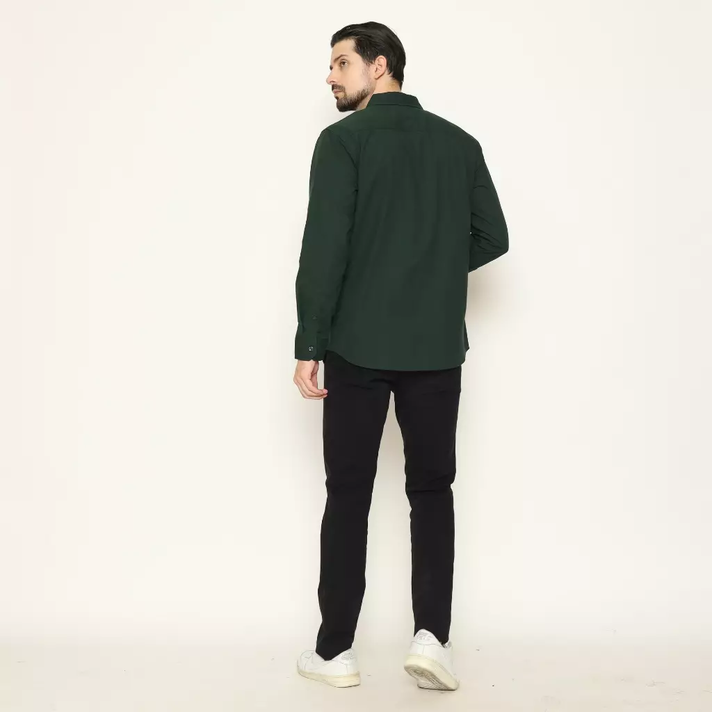 AMK Kemeja Pria Lengan Panjang SHS Dimitri L/S Green