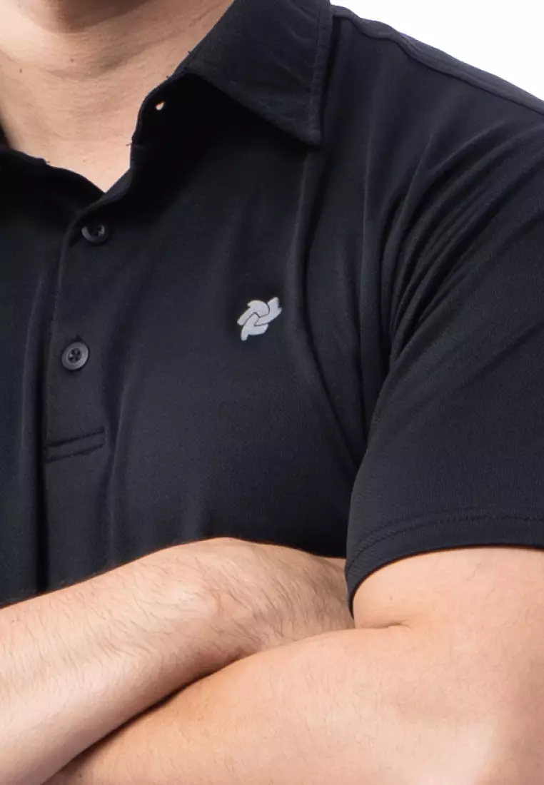 Tiento Pakaian Olahraga Golf Pria Polo Dry Fit Men Black