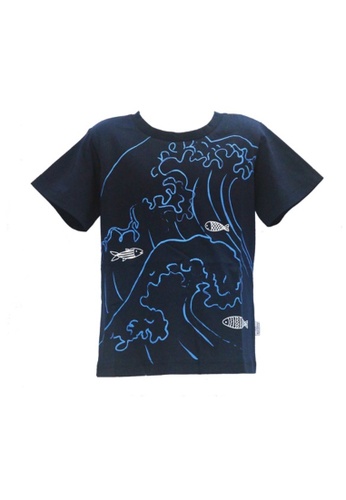 Curiosity Fashion navy Curiosity Colour-Changing Waves T-Shirt for Boys with UV Protection 8780EKA37613E4GS_1