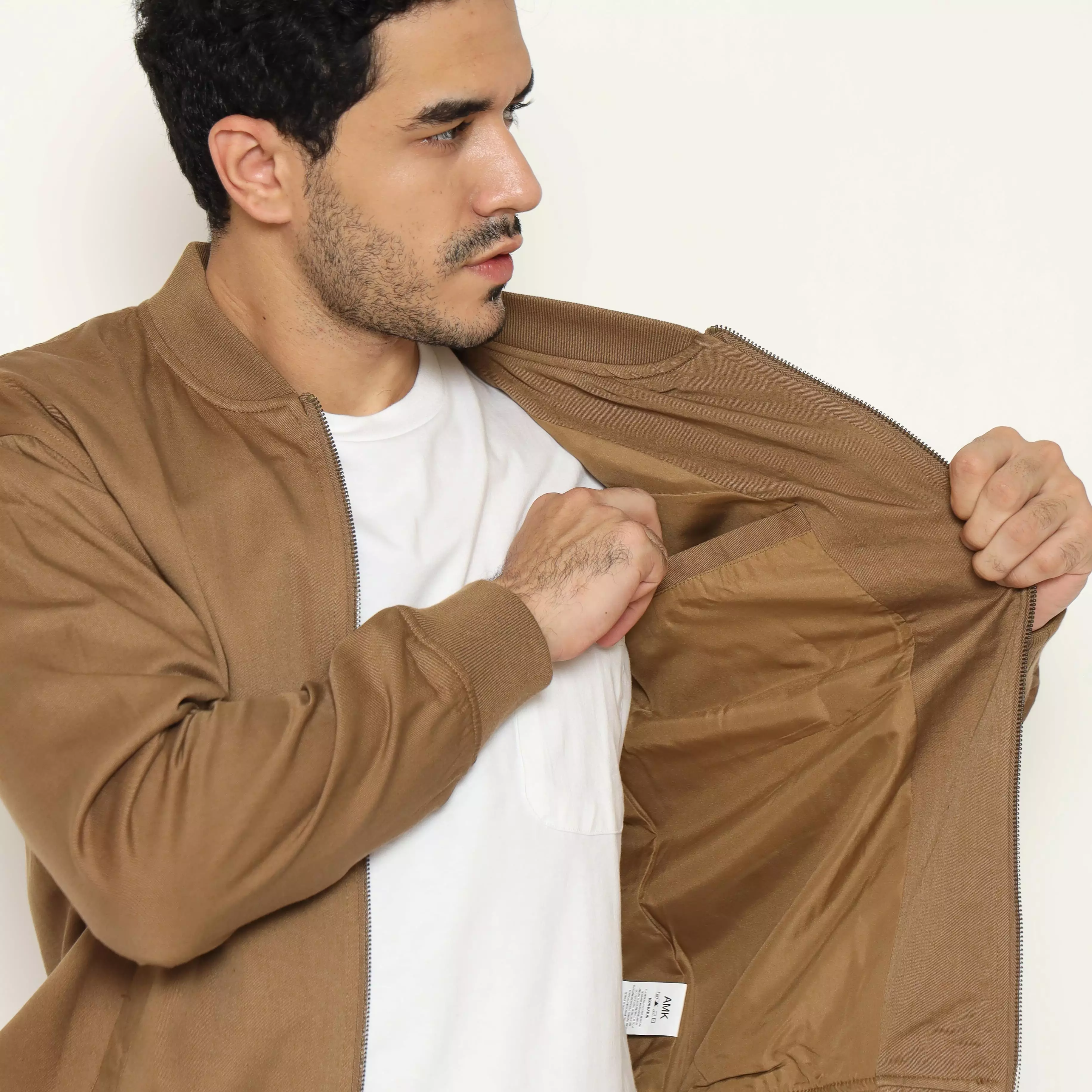 AMK Jacket Pria Bomber JC Moritz L/S Brown