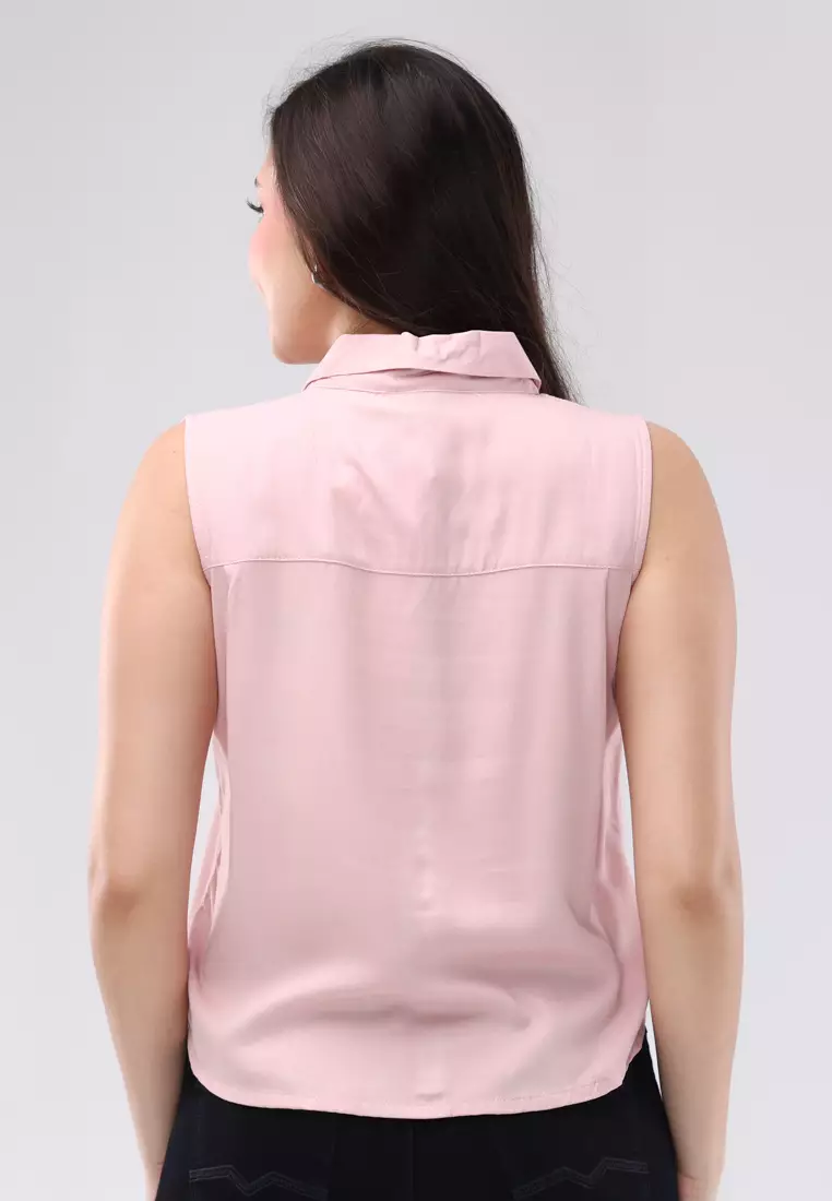 Single Twill Woven Sleeveless Blouse