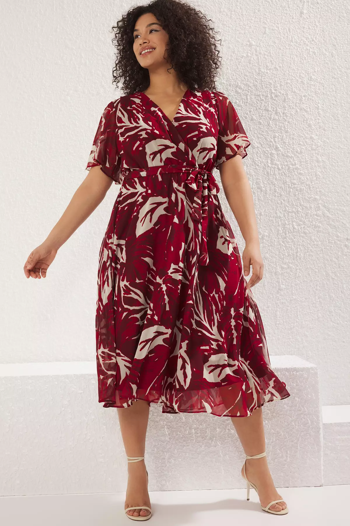 Buy Trendyol Plus Size Printed Chiffon Dress 2026 Online | ZALORA  Philippines