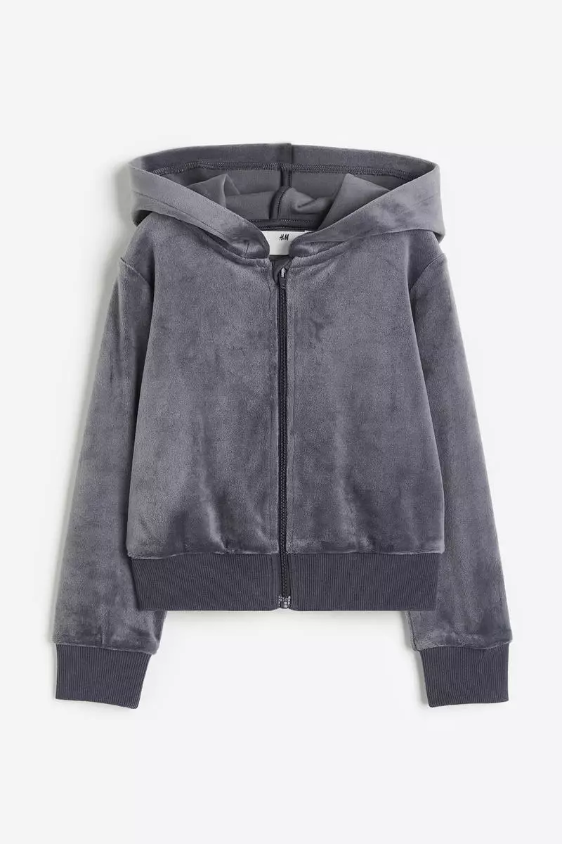 Buy H M Velour zip through hoodie 2024 Online ZALORA Singapore